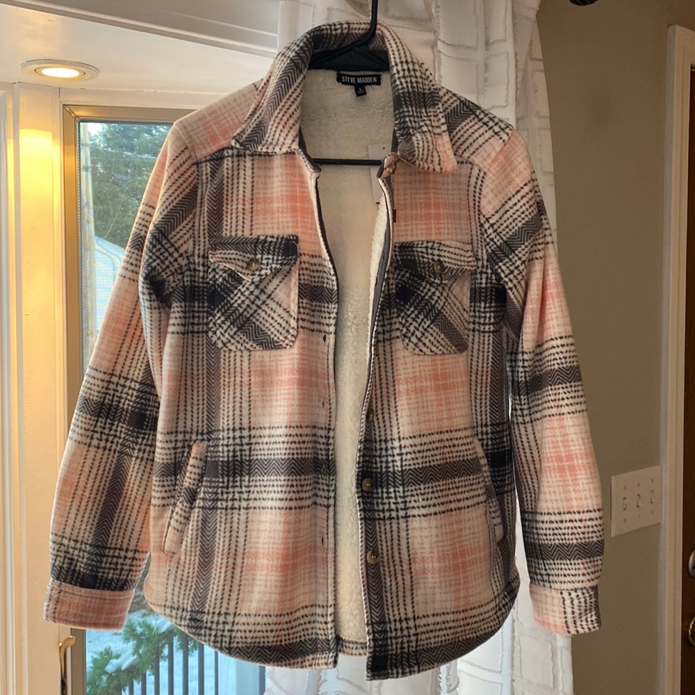 Brand new Steve Madden Sherpa lined fleece shacket